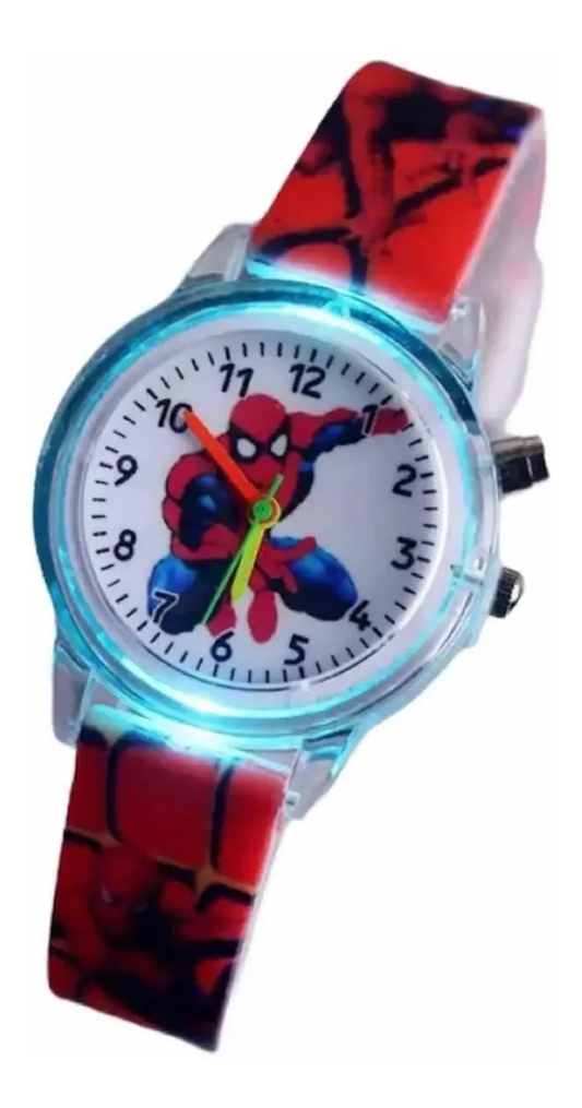 Reloj Spiderman con Luces para Niños