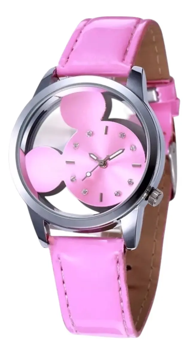 Reloj con Correa de Cuerina Mickey Mouse