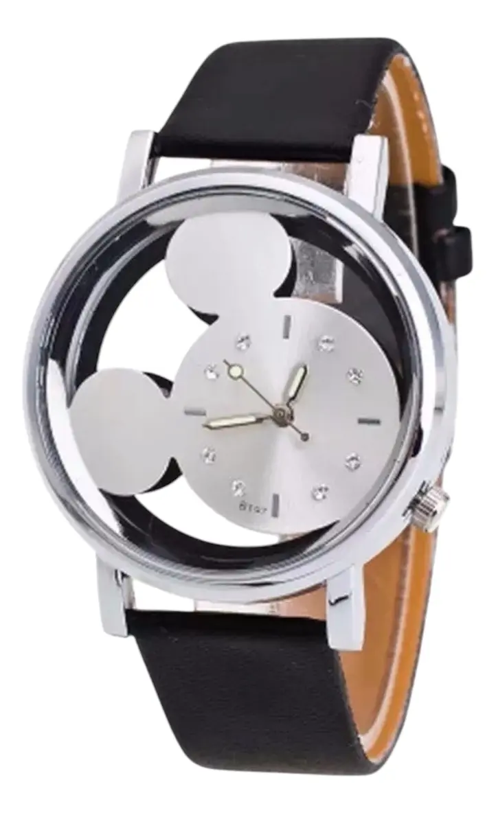 Reloj con Correa de Cuerina Mickey Mouse