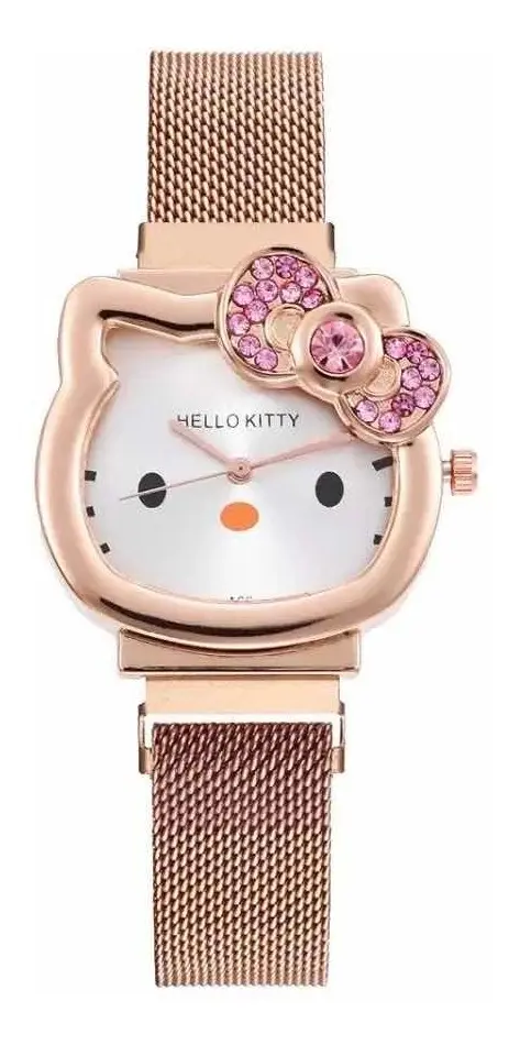 Reloj Hello Kitty Adulto Pulsera Metálica