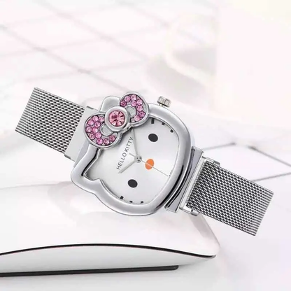 Reloj Hello Kitty Adulto Pulsera Metálica