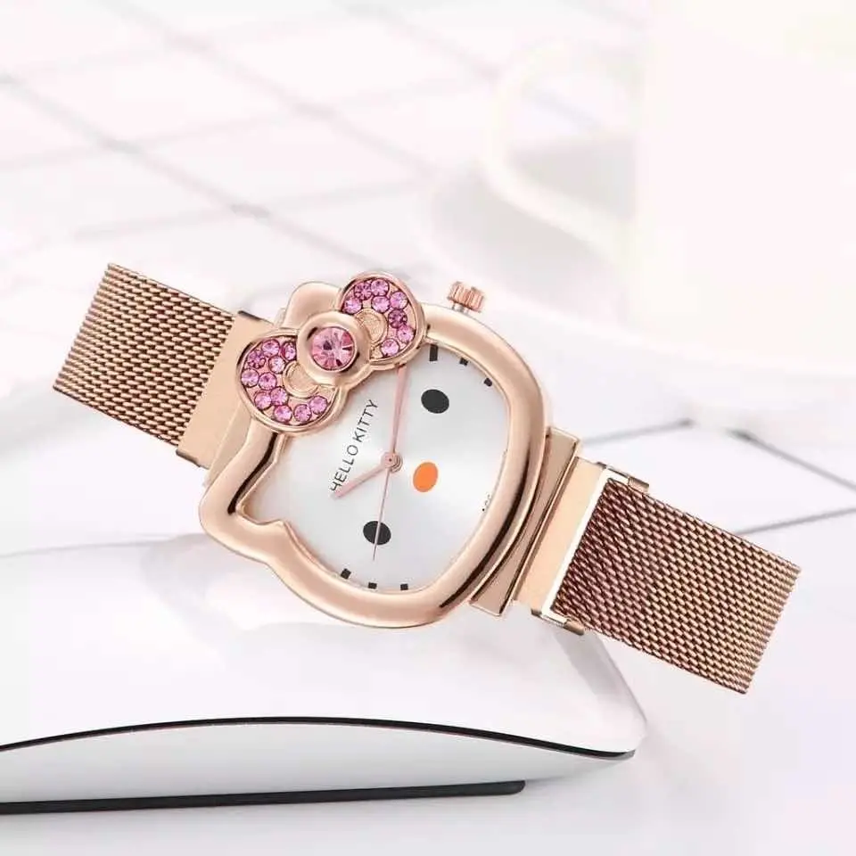 Reloj Hello Kitty Adulto Pulsera Metálica