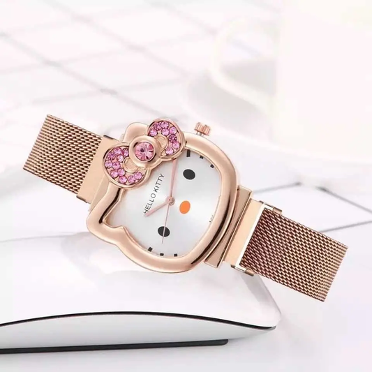 Reloj Hello Kitty Adulto Pulsera Metálica
