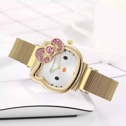 Reloj Hello Kitty Adulto Pulsera Metálica