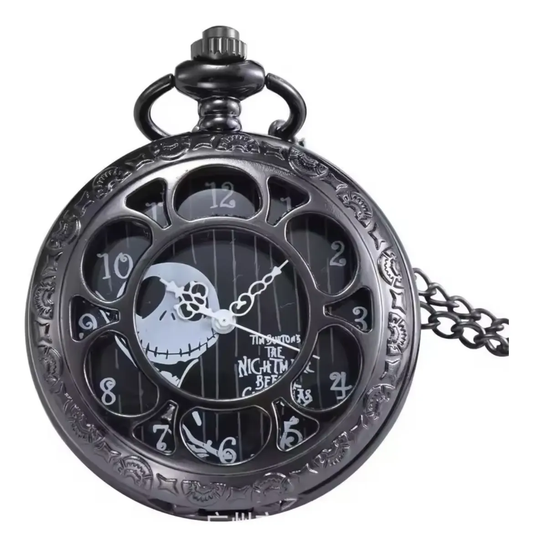 Reloj de Bolsillo Jack Skellington Del Extraño Mundo De Jack