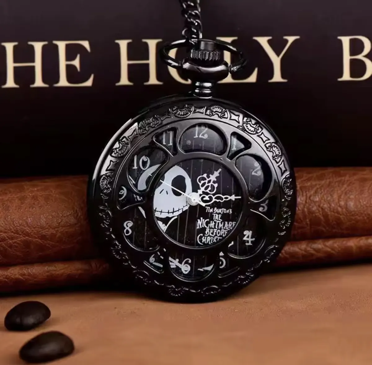 Reloj de Bolsillo Jack Skellington Del Extraño Mundo De Jack
