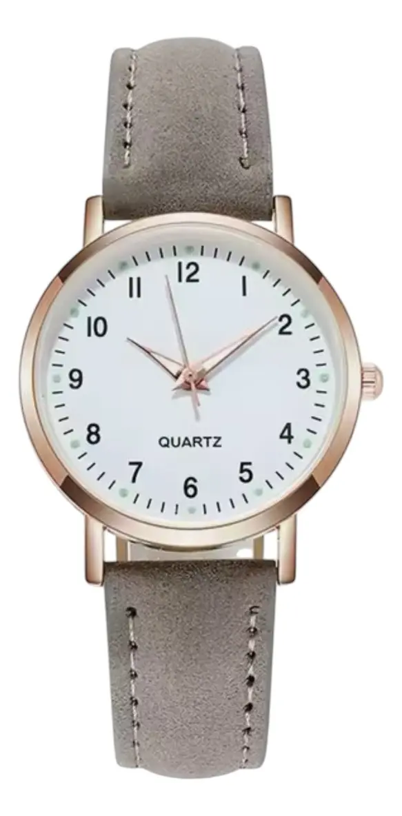 Reloj Mujer Con Agujas Fluorescentes Para Ver De Noche