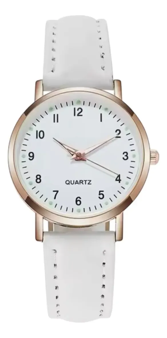 Reloj Mujer Con Agujas Fluorescentes Para Ver De Noche