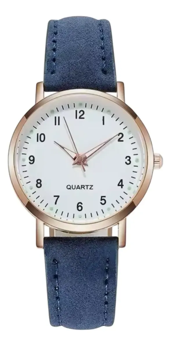 Reloj Mujer Con Agujas Fluorescentes Para Ver De Noche