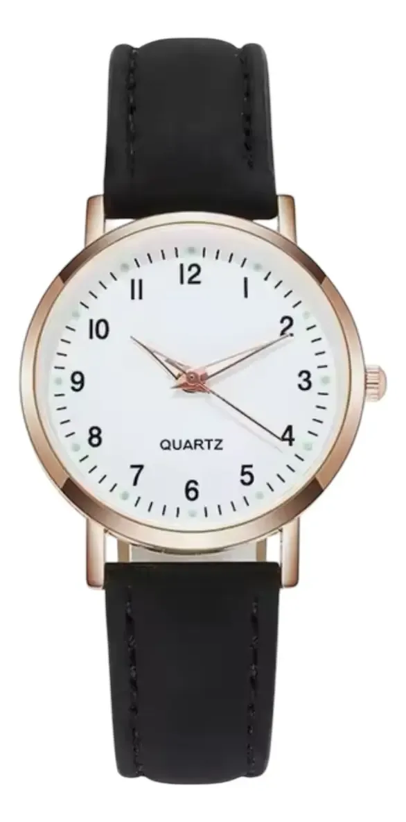 Reloj Mujer Con Agujas Fluorescentes Para Ver De Noche