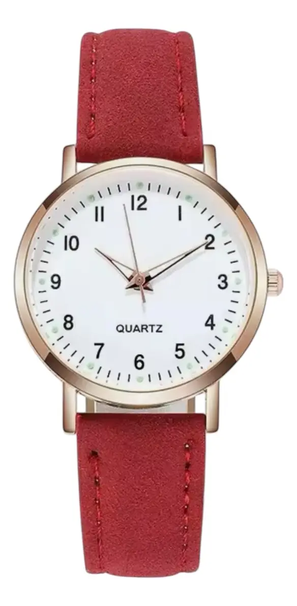 Reloj Mujer Con Agujas Fluorescentes Para Ver De Noche