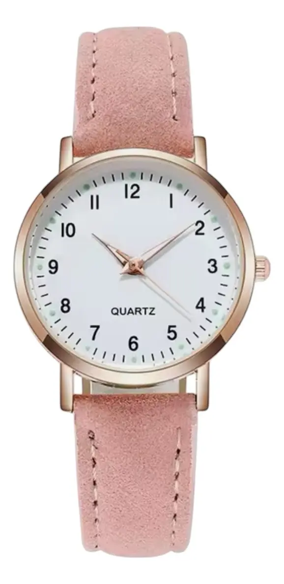 Reloj Mujer Con Agujas Fluorescentes Para Ver De Noche