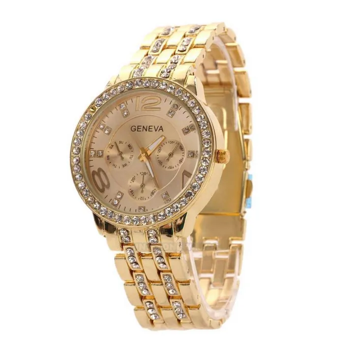 Reloj Geneva con Brillitos Unisex