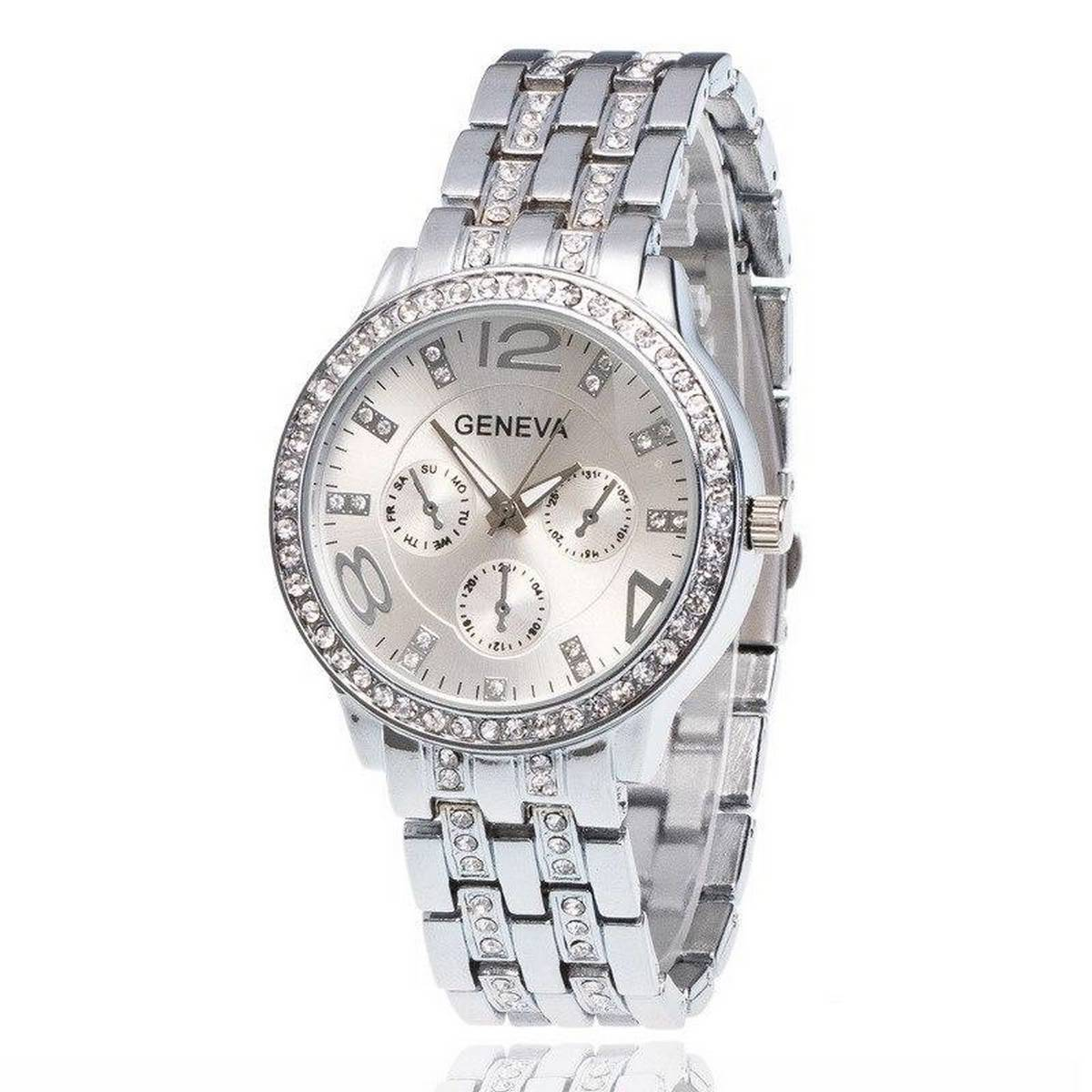 Reloj Geneva con Brillitos Unisex