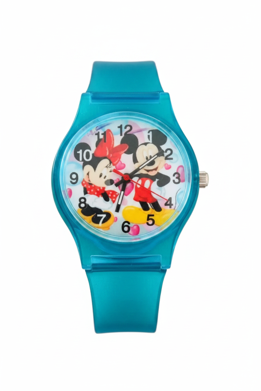Reloj de Silicona Transparente Mickey & Minnie para Niños