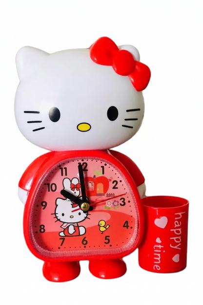 Reloj Despertador Hello Kitty con Portalápiz