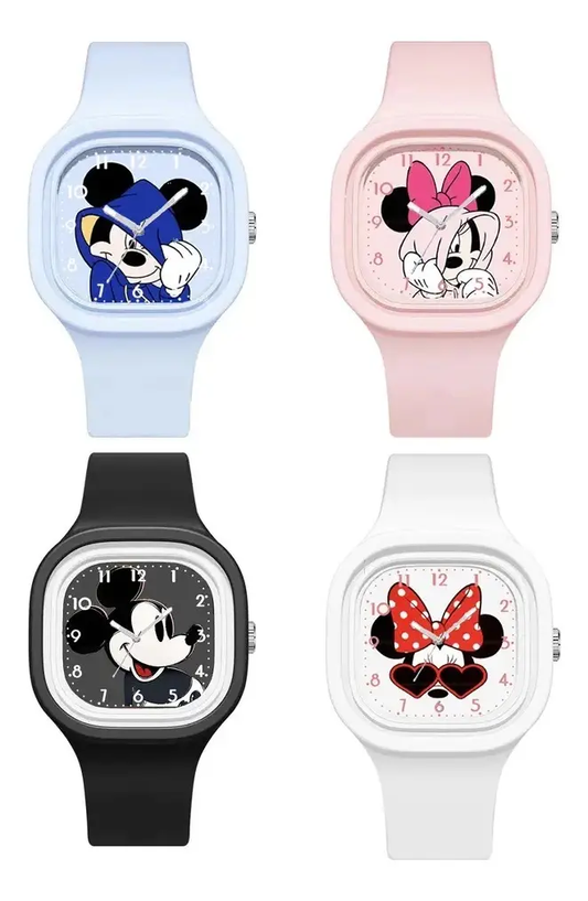 Reloj Mickey & Minnie Mouse Grande Silicona