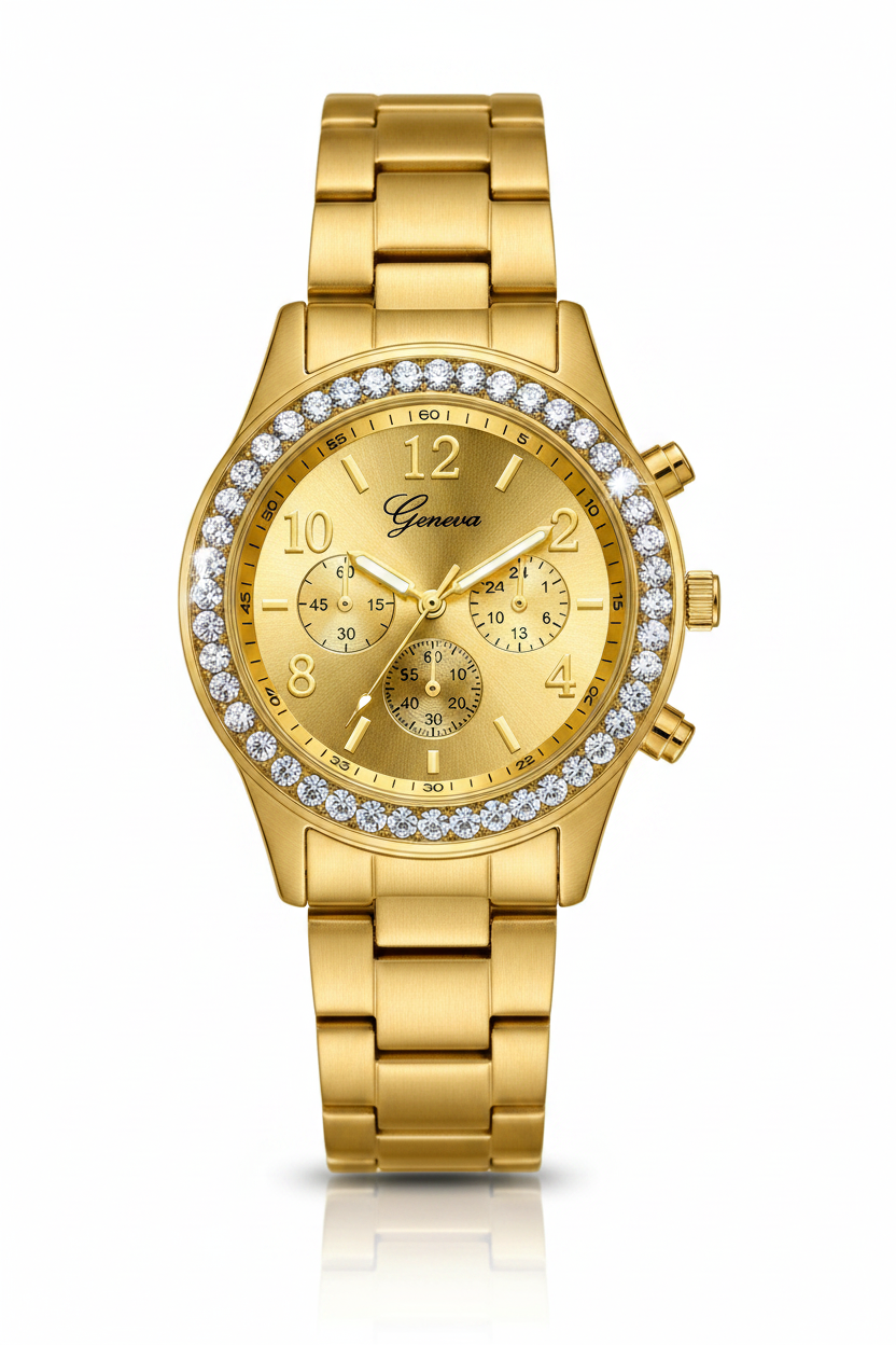 Reloj con Cadena de Acero Mujer Geneva
