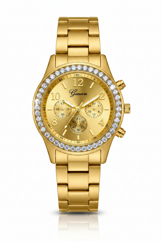 Reloj con Cadena de Acero Mujer Geneva