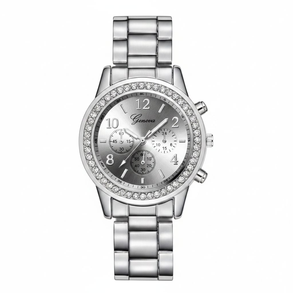 Reloj con Cadena de Acero Mujer Geneva