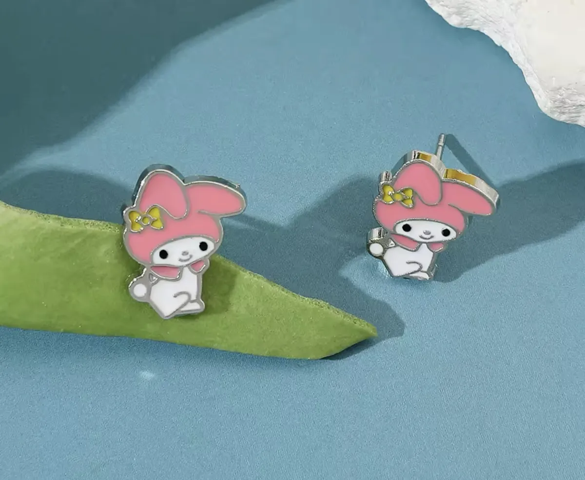 Aros Pequeños Sanrio de Plata Esterlina