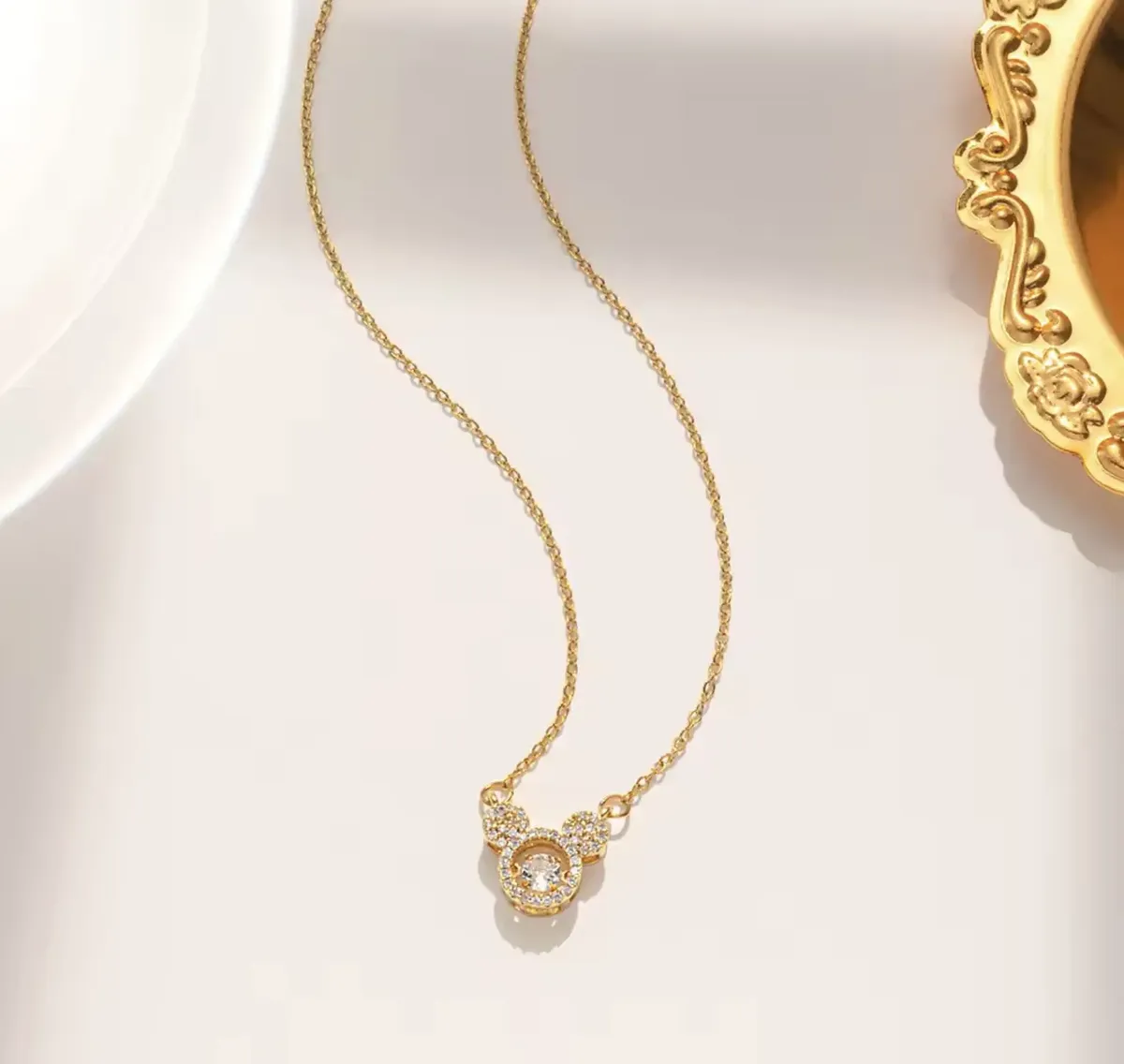 Collar Mickey Mouse con Circones & Baño de Oro