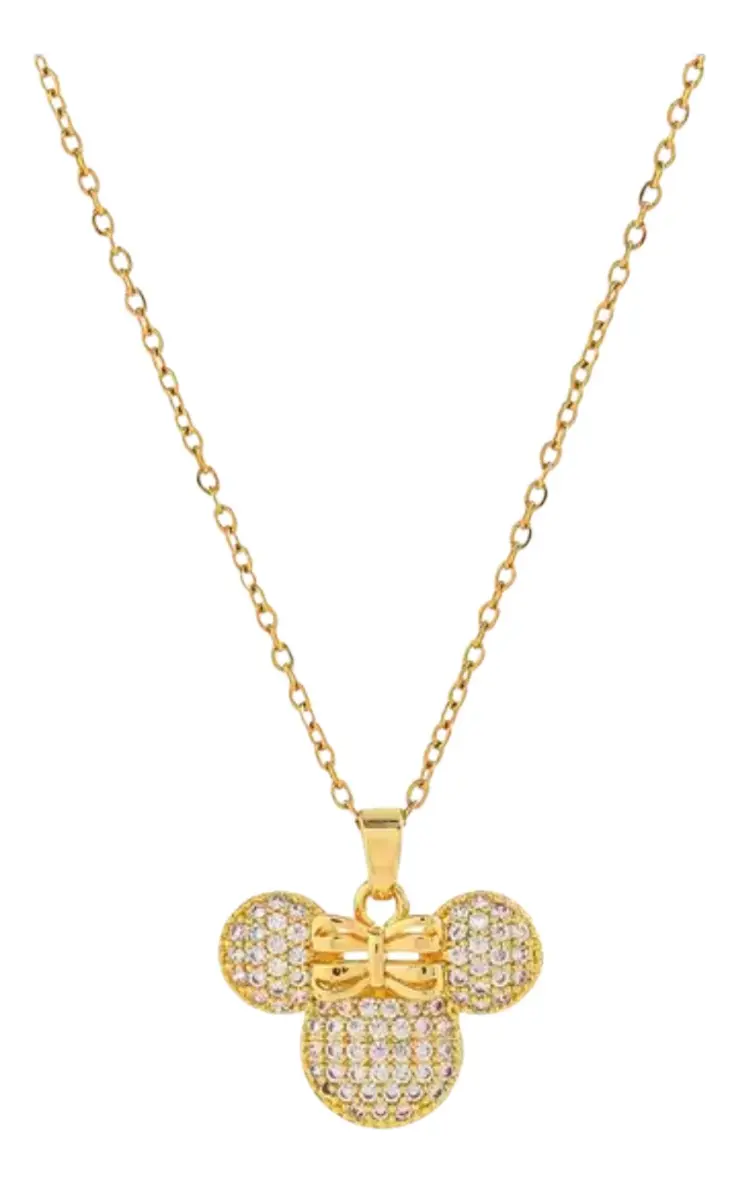 Collar Mickey Mouse con Circones & Baño de Oro