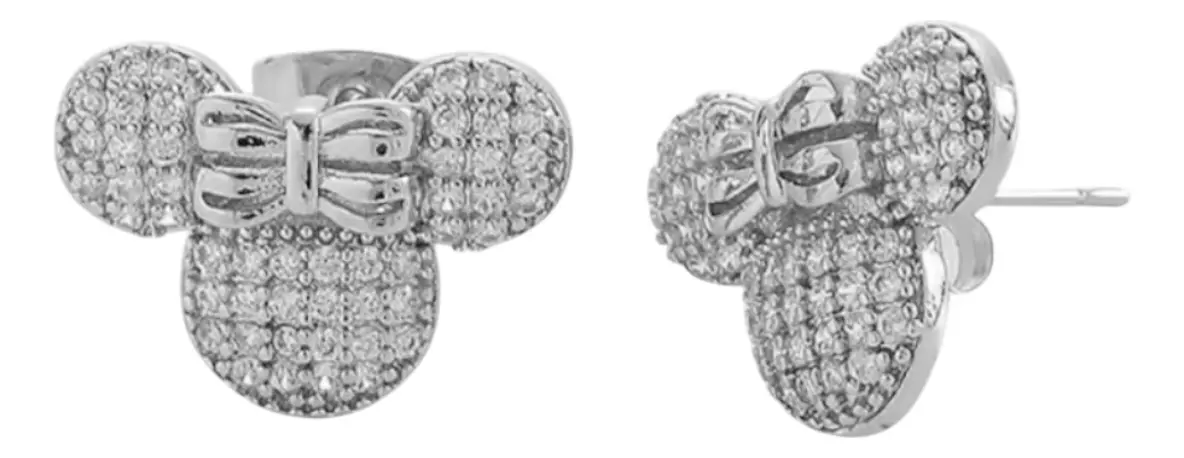 Conjunto Minnie Mouse Collar Aros y Anillo – Baño Oro con Circonita