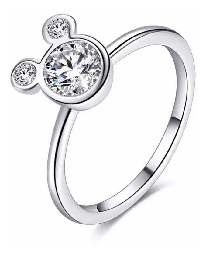 Anillo Mickey Mouse Plata 925  con Circonita Cúbica