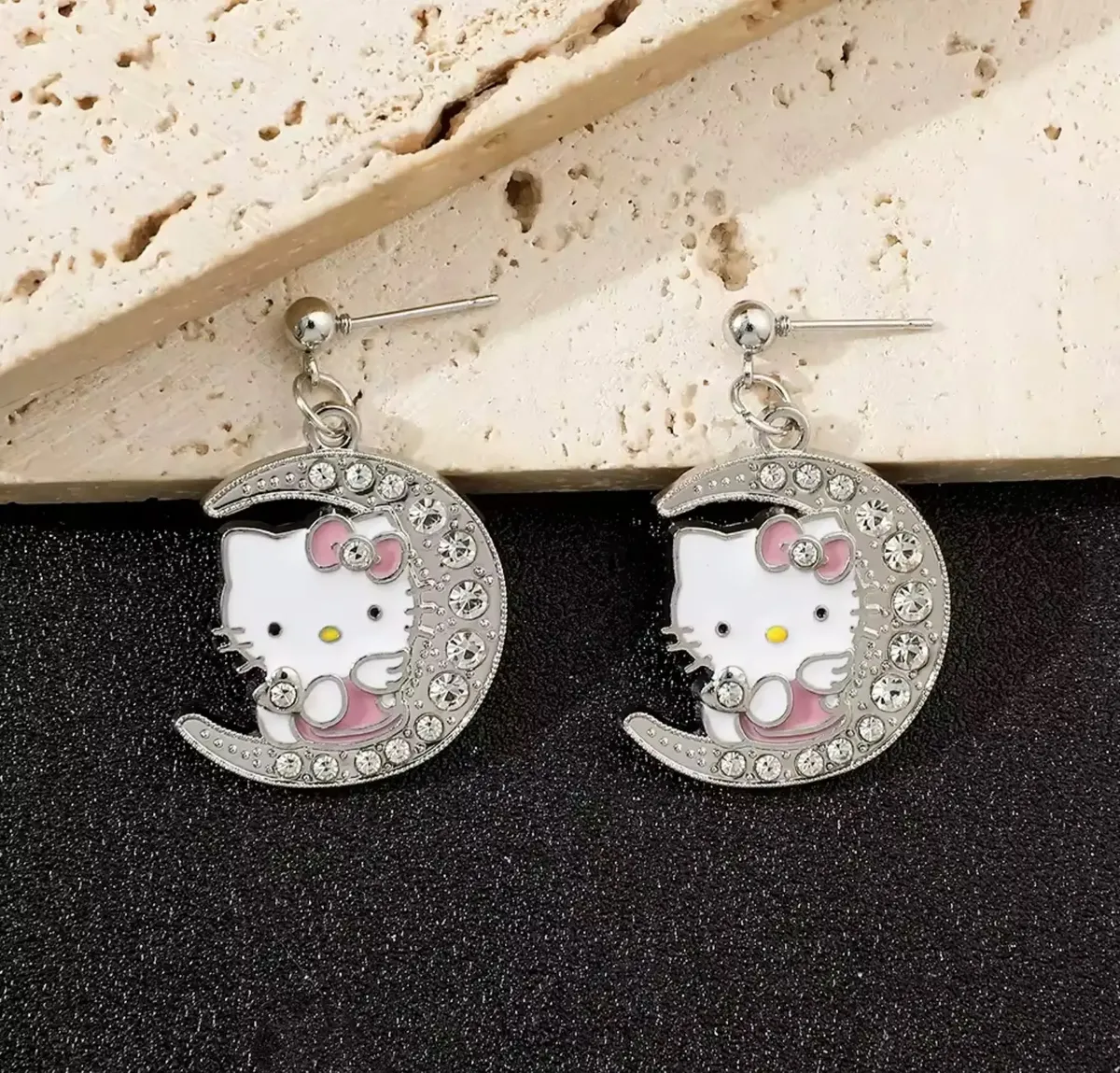 Collar & Aros Hello Kitty con Diseño de Luna