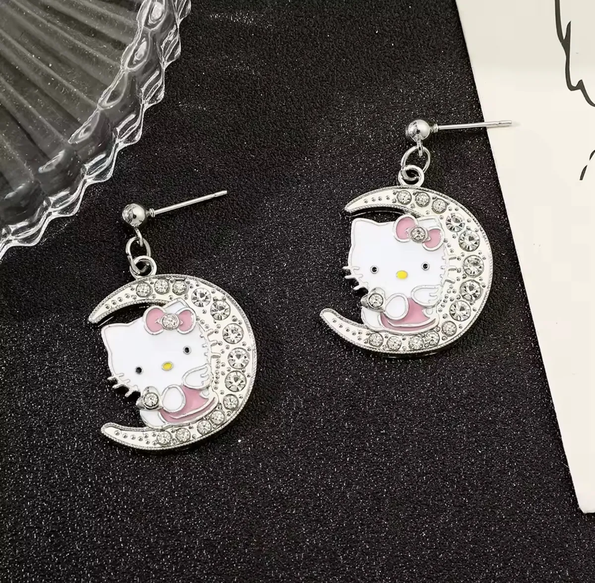 Collar & Aros Hello Kitty con Diseño de Luna