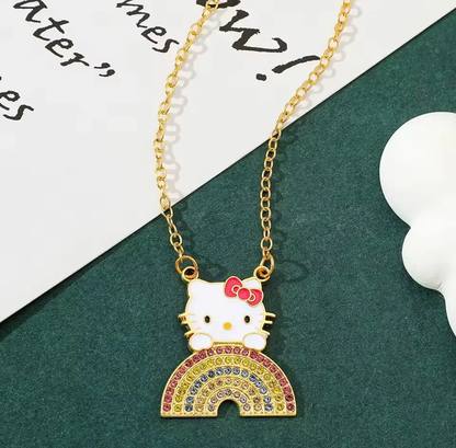 Collar & Aros Hello Kitty con Diseño de Luna