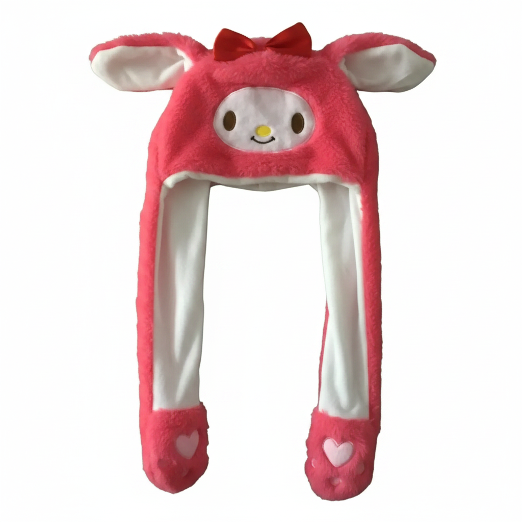 Gorro Felpa Levanta Orejas Kuromi & My Melody