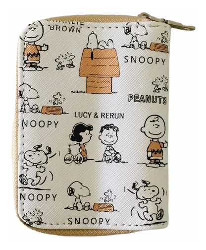 Billetera Compacta Snoopy Para Mujer