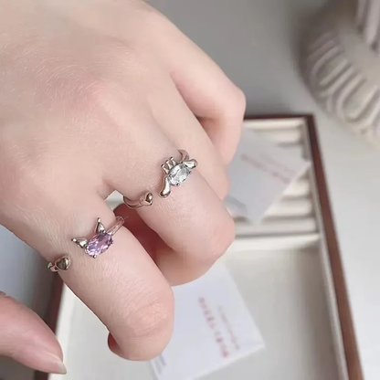 Anillo Sanrio Ajustable Plata Esterlina 925