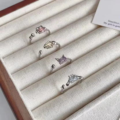 Anillo Sanrio Ajustable Plata Esterlina 925