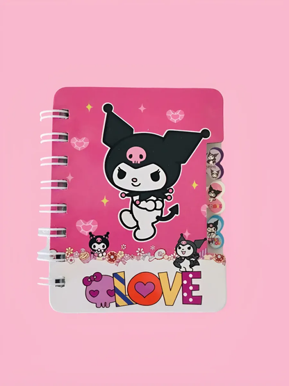 Libreta Personajes Sanrio con 3 Separadores (Varios diseños)