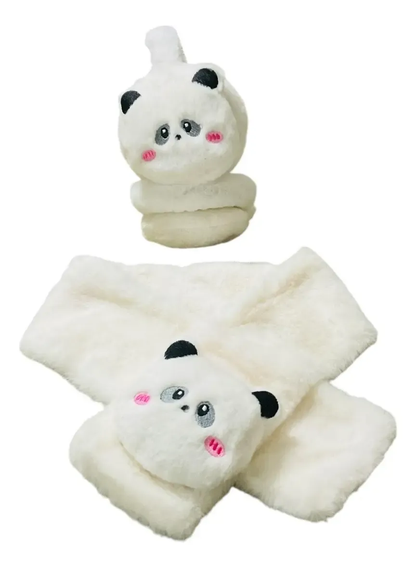 Set Bufanda y Orejeras de Peluche para Niños
