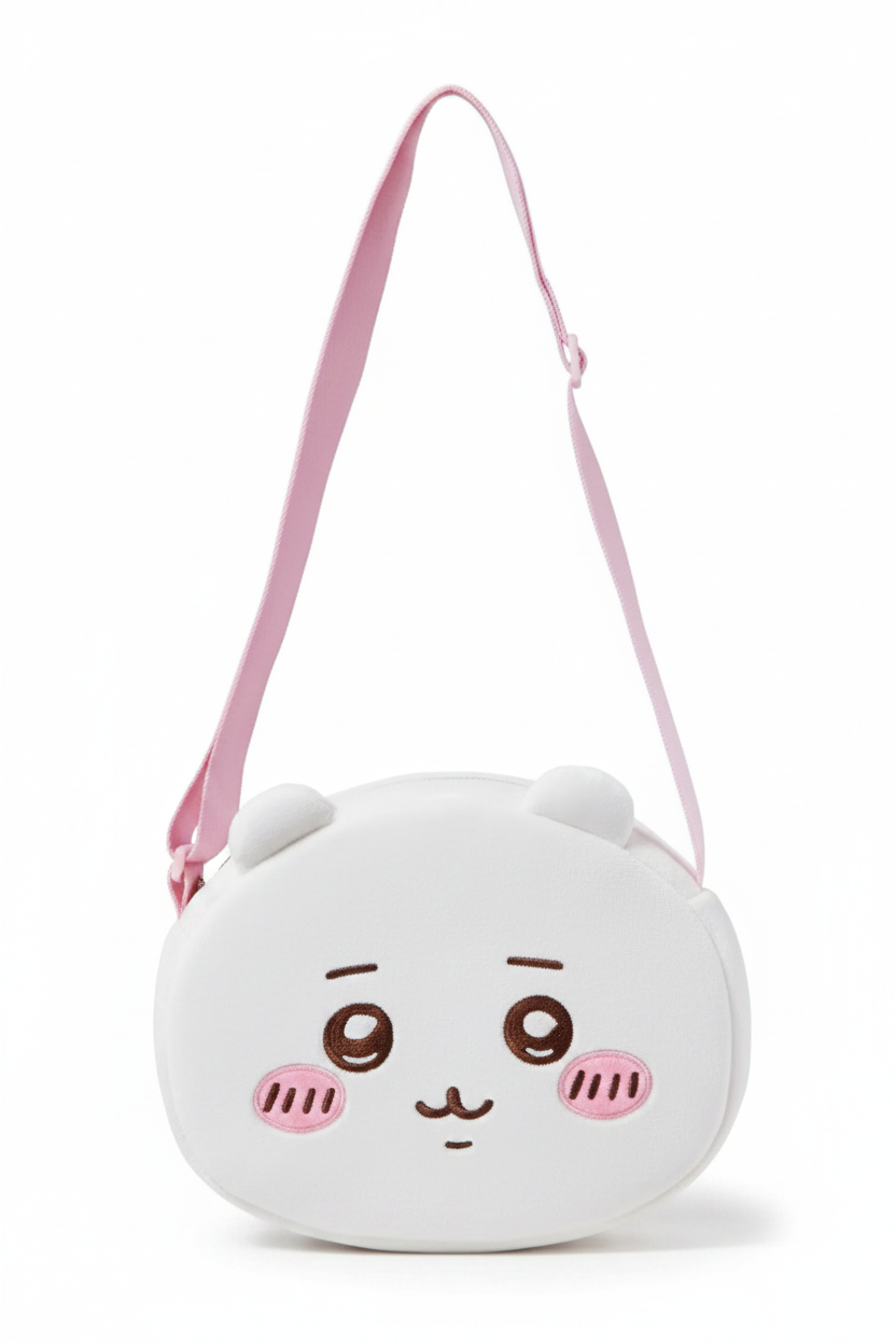 Cartera de Felpa Chiikawa con Correa Ajustable