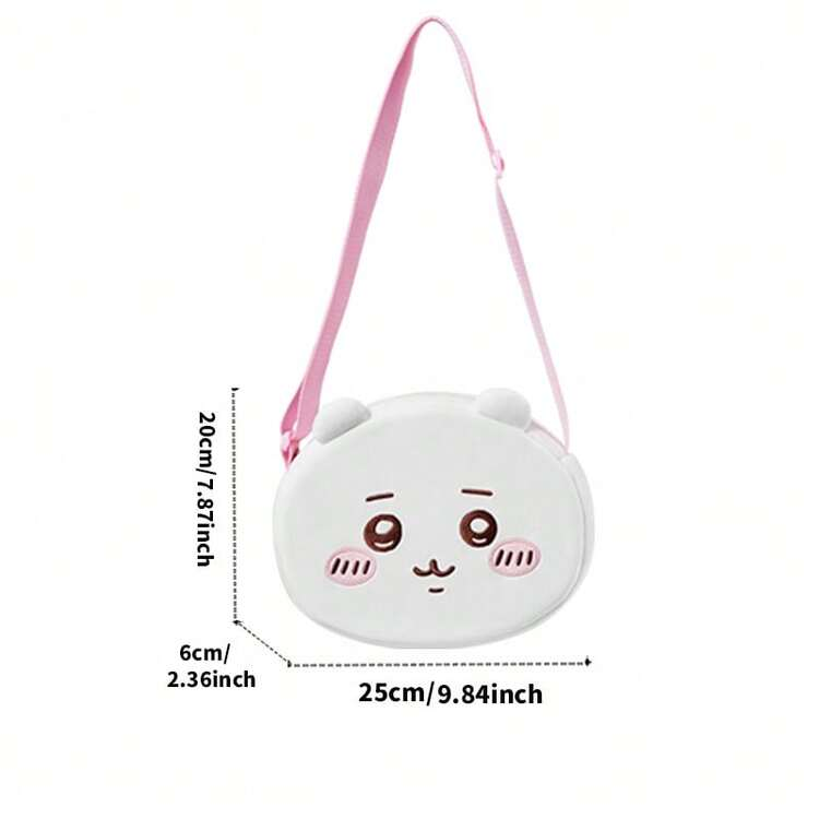 Cartera de Felpa Chiikawa con Correa Ajustable