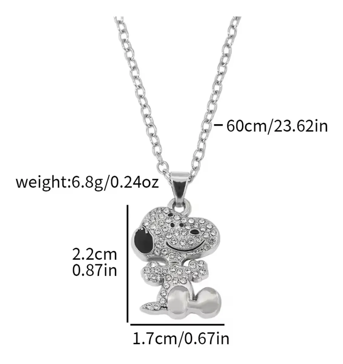 Collar Snoopy - Cadena 55 de cm
