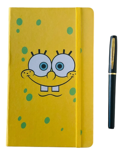 Libreta Bob Esponja + Bolígrafo Negro de Regalo