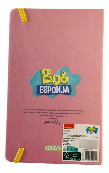 Libreta Bob Esponja + Bolígrafo Negro de Regalo