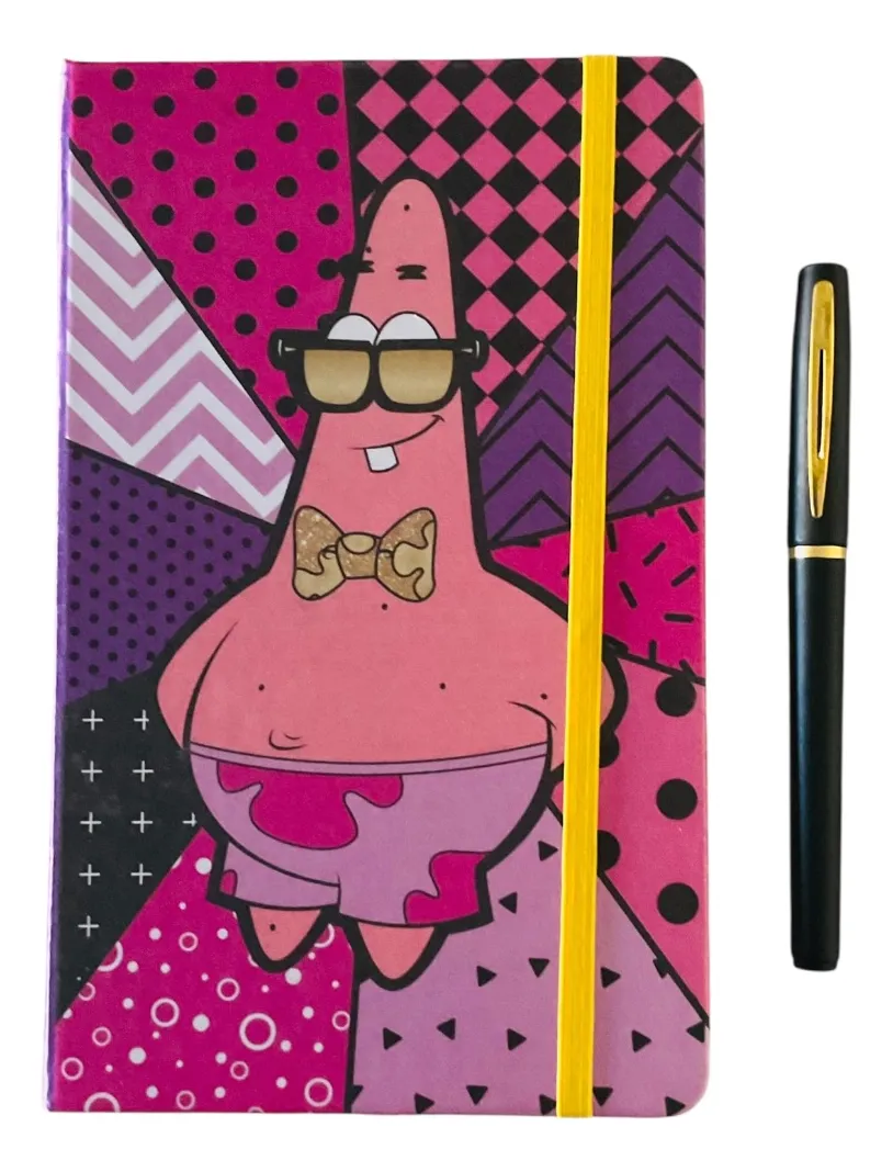 Libreta Bob Esponja + Bolígrafo Negro de Regalo