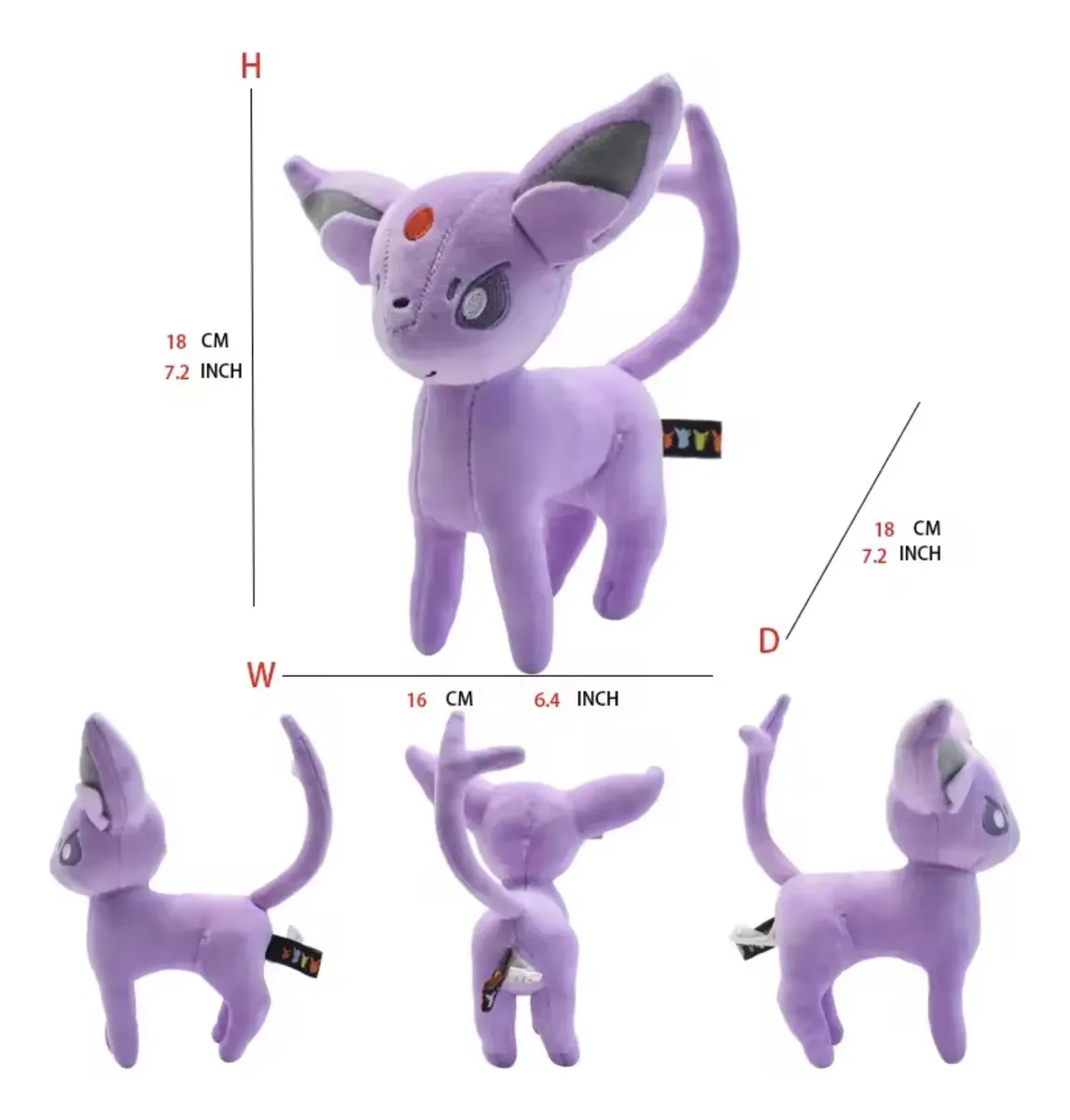 Peluche Eevee & sus Evoluciones