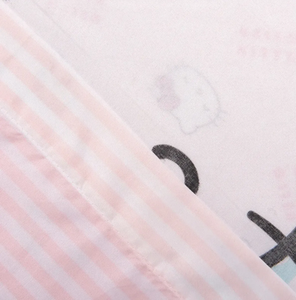 Juego de Sábanas Hello Kitty Sanrio 1.5 Plazas con Funda de Almohada
